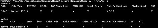 HardeningMeter仔细设计的开源Python工具 以全面评估二进制文件和系统的安全性-1.jpg